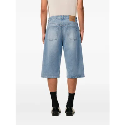 Ami Alexandre Mattiussi Large Fit Bermuda Shorts 14 Bleu Used In Blue
