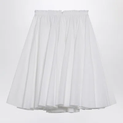 Ami Alexandre Mattiussi Ami Paris Cotton Midi Corolla Skirt In White