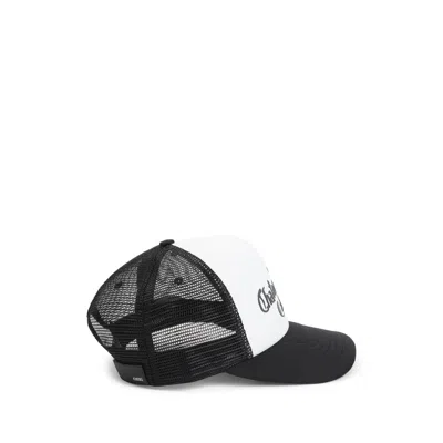 Amiri Black And White Cotton Baseball Cap In White