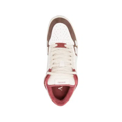 Amiri Brown Xl Skel Top Low Cow Leather Sneakers In Multi
