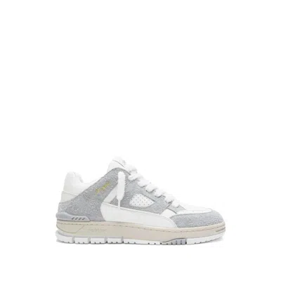 Axel Arigato Low Top Sneakers Perforated Detailing Textured Panels Rubber Sole In Silver