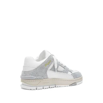 Axel Arigato Low Top Sneakers Perforated Detailing Textured Panels Rubber Sole In Silver