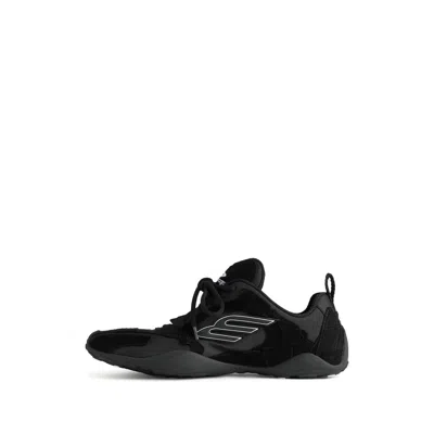 Balenciaga Black Canvas And Corduroy Monday Ultra Sneakers In Black