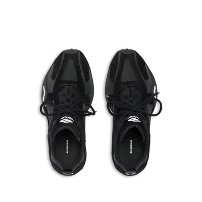 Balenciaga Black Canvas And Corduroy Monday Ultra Sneakers In Black