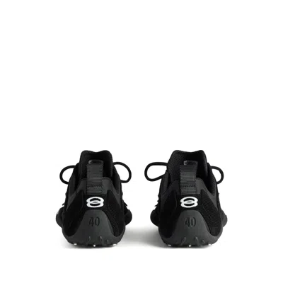 Balenciaga Black Canvas And Corduroy Monday Ultra Sneakers In Black