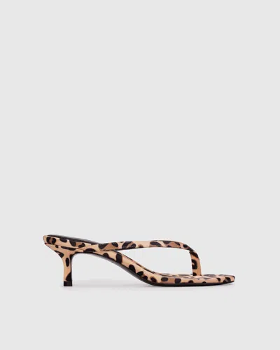 Black Suede Studio Tash Sandals 50mm Cheetah Printed Satin In Multi