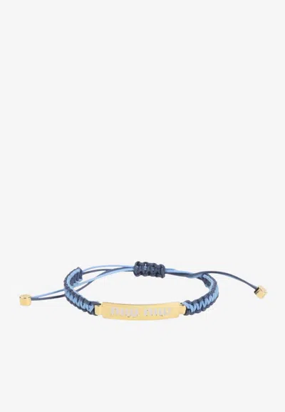 Miu Miu Adjustable Cord Bracelet Gold Tone Accents In Multi