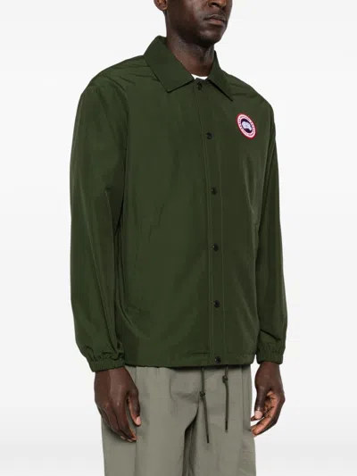 Canada Goose Regency Jacket Collared Design Elasticated Cuffs Hem In Green