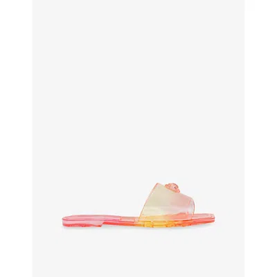 Kurt Geiger Maddison Eagle-head Flat Sandals In Multi