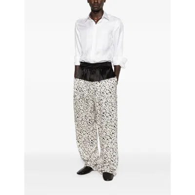 Dries Van Noten Patchwork Casual Pants In Black