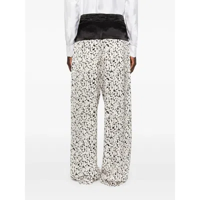 Dries Van Noten Patchwork Casual Pants In Black