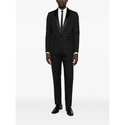 Dsquared2 Lapel Single-breasted Suit In Black