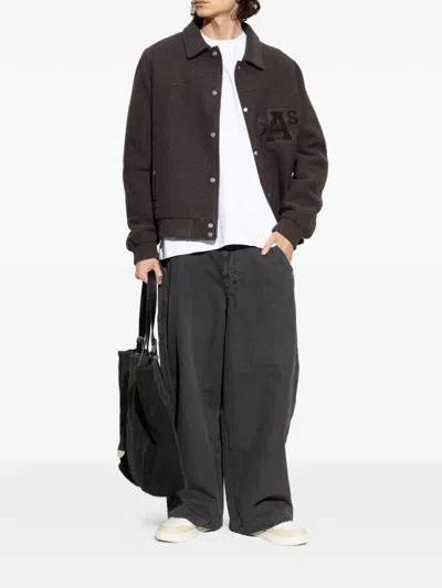 Allsaints Royce Wadded Patch Jacket In Brown