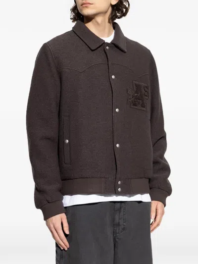 Allsaints Royce Wadded Patch Jacket In Brown