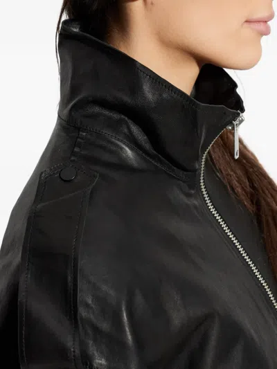 Allsaints Leather Lowden Leather Jacket In Black