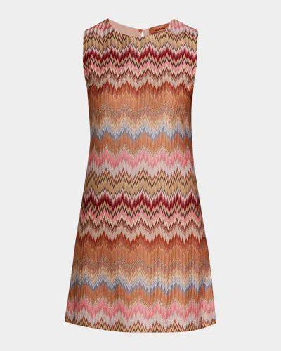 Missoni Mini-abito Senza Maniche In Viscosa Chevron In Multi