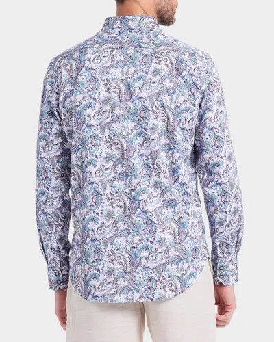 Robert Graham Buckingham Long Sleeve Button Down Shirt Tall In Purple