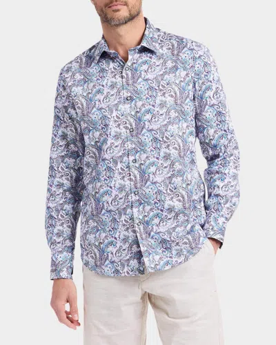 Robert Graham Buckingham Long Sleeve Button Down Shirt Tall In Purple