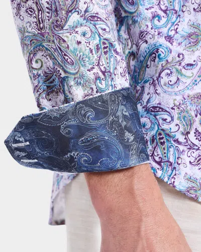 Robert Graham Buckingham Long Sleeve Button Down Shirt Tall In Purple