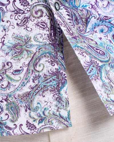 Robert Graham Buckingham Long Sleeve Button Down Shirt Tall In Purple