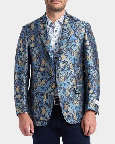 Robert Graham Radford Tailored Fit Floral Jacquard Sport Coat In Blue