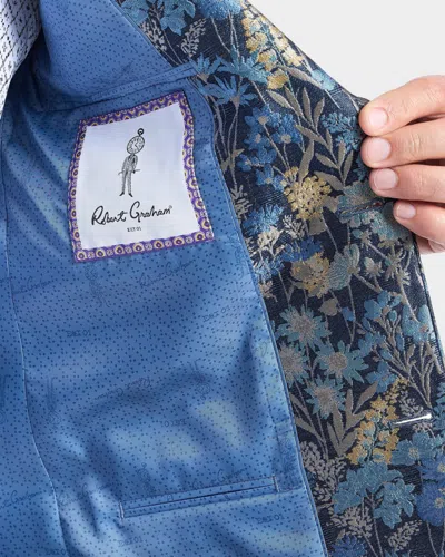 Robert Graham Radford Tailored Fit Floral Jacquard Sport Coat In Blue