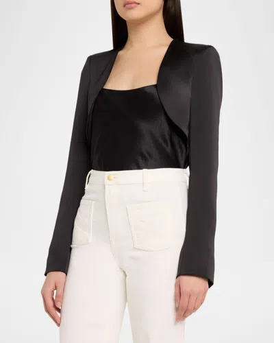 Ramy Brook Gia Long-sleeve Capelet In Black