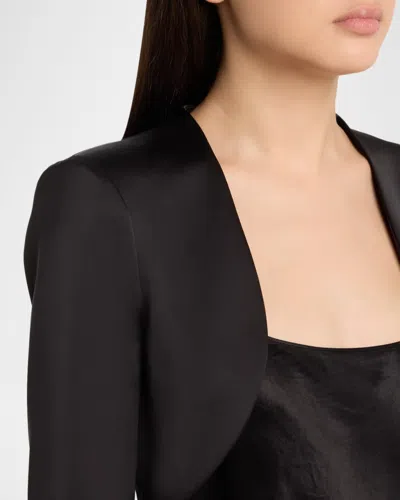 Ramy Brook Gia Long-sleeve Capelet In Black