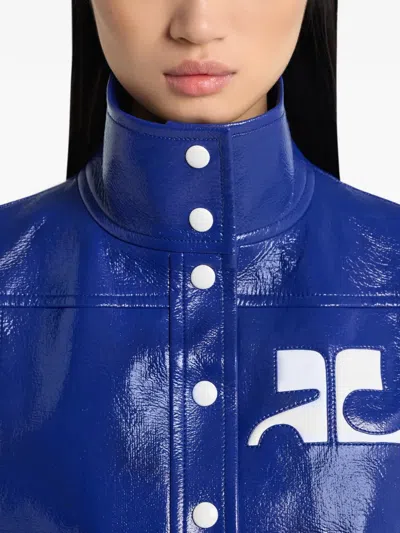 Courrèges Button-up Jacket In Blue