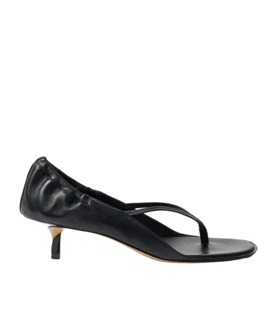 Jacquemus Nu Pieds B Open Toe Kitten Heel Sandals In Black