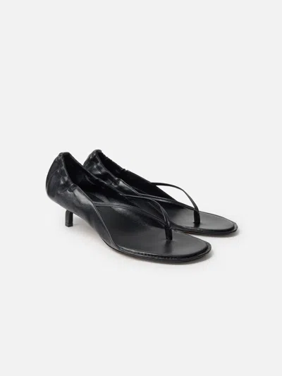 Jacquemus Nu Pieds B Open Toe Kitten Heel Sandals In Black