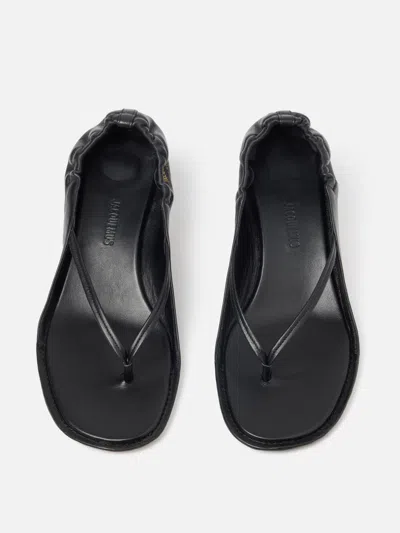 Jacquemus Nu Pieds B Open Toe Kitten Heel Sandals In Black