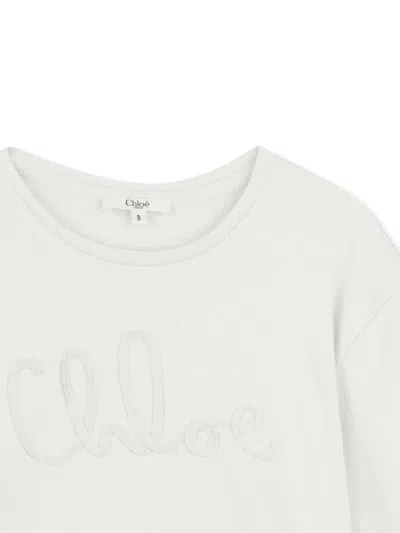 Chloé Embroidered T-shirt In White