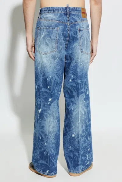 Dsquared2 Belt Loop Jeans In Blue