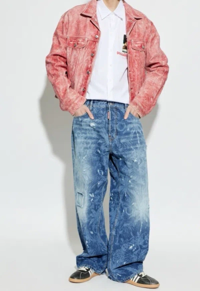 Dsquared2 Belt Loop Jeans In Blue