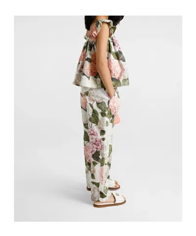 Dolce & Gabbana Hydrangea-print Poplin Trousers In White