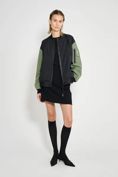 Stutterheim Bredsand Zip Bomber Jacket In Black