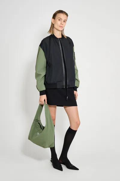 Stutterheim Bredsand Zip Bomber Jacket In Black