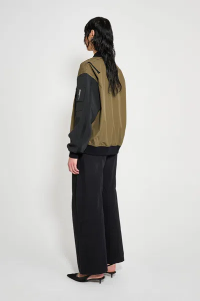 Stutterheim Bredsand Zip Bomber Jacket In Green