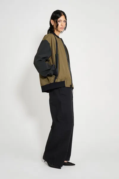 Stutterheim Bredsand Zip Bomber Jacket In Green