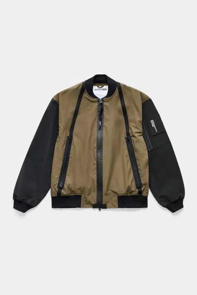 Stutterheim Bredsand Zip Bomber Jacket In Green