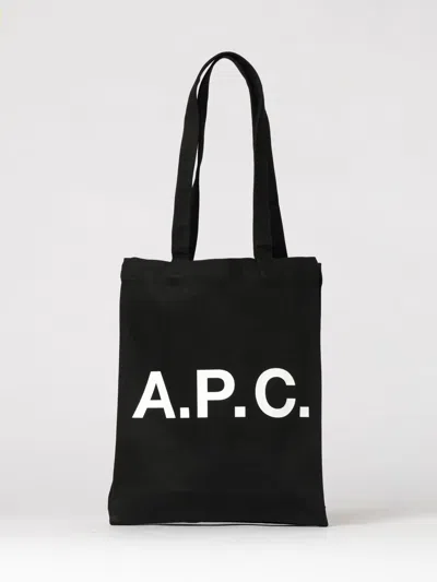 A.p.c. Denim Laure Shopping Bag In Black