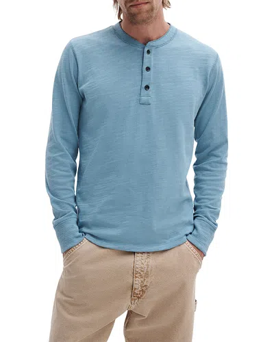 Rag & Bone Classic Flame Henley Tee In Blue