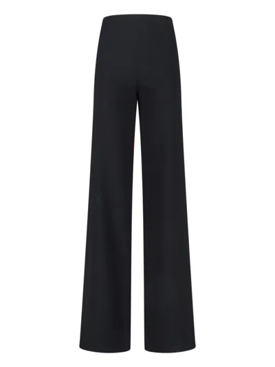 Gucci Stretch Wool Blend High Waist Trousers In Blue