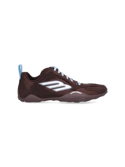 Balenciaga Women Brown Canvas And Corduroy Monday Ultra Sneakers In Brown