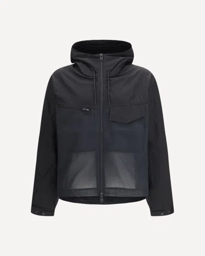 Y-3 Black Cotton Shell Jacket In Black