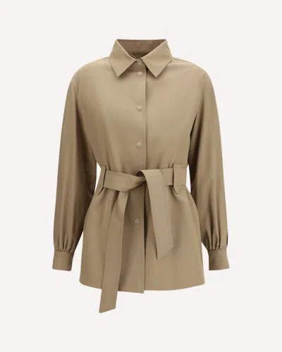 Max Mara Virgin Wool Jacket-shirt In Brown