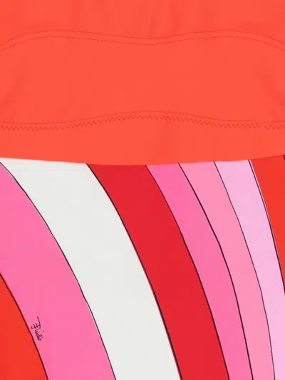 Pucci Junior Open-back Printed Swimsuit In Multi