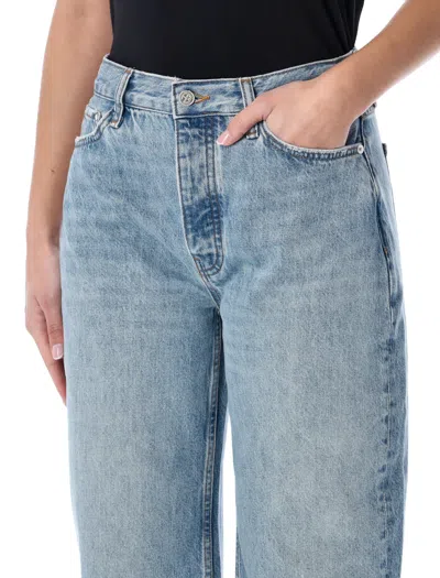 Anine Bing Five-pocket Denim Trousers Featuring Belt Loops In Blue