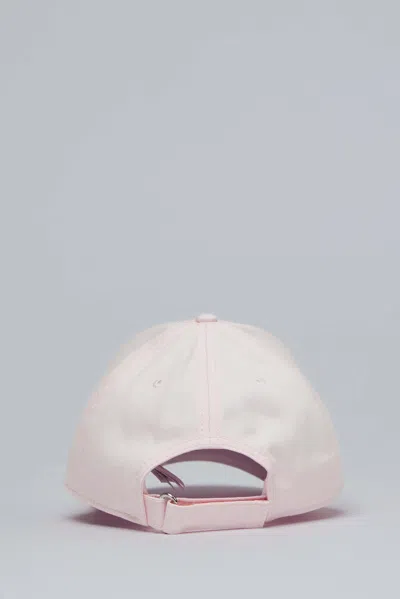 Moncler Gabardine Baseball Cap With Logo Patch In Pink